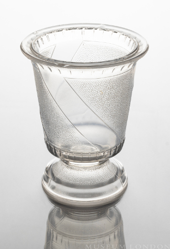 Glass Celery Vase (Clear Diagonal Band)
