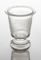 Glass Celery Vase (Clear Diagonal Band)