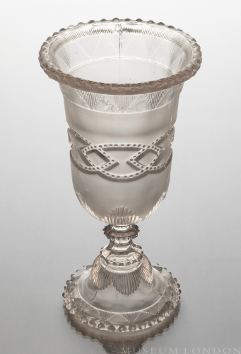 Glass Celery Vase (Chain and Shield)