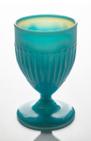 Blue Milk Glass Goblet (Dart Bar)