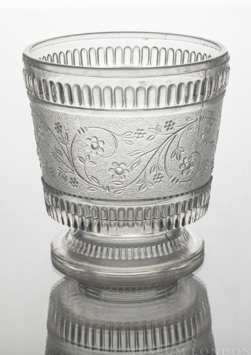 Clear Drinking Glass (Ribbed Forget-Me-Knot)