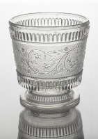 Clear Drinking Glass (Ribbed Forget-Me-Knot)