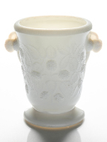 White Milk Glass Vase (Blackberry)