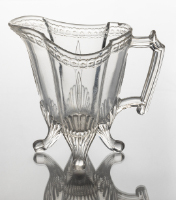 Glass Cream Pitcher (Legged Banded Star)