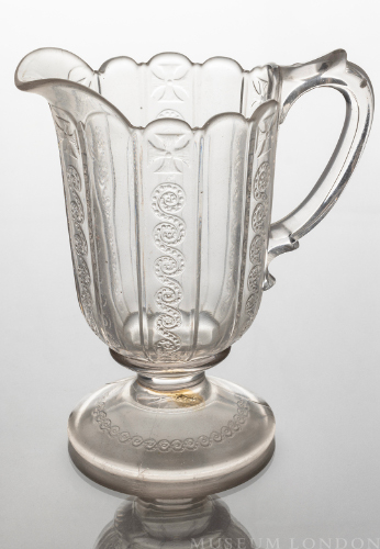 Glass Cream Pitcher (Spiral and Maltese Cross)