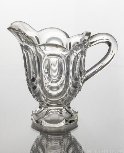 Glass Cream Pitcher (Bullseye and Drape)