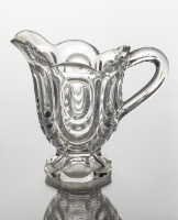 Glass Cream Pitcher (Bullseye and Drape)