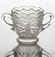 Glass Sugar Bowl (Grape and Leaf)