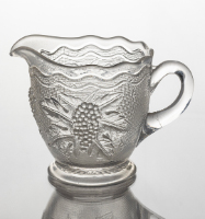 Glass Cream Pitcher (Grape and Leaf)