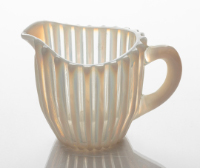 Milk Glass Cream Pitcher (Ribbed Opal)