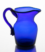 Cobalt Glass Cream Pitcher