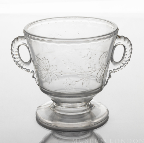 Glass Sugar Bowl (Cranesbill)