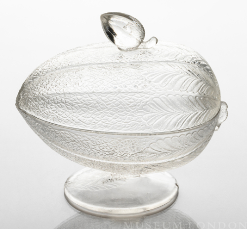 Glass Sugar Compote (Walnut)