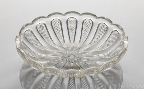 Glass Relish Dish (Diamond Point in Loops)