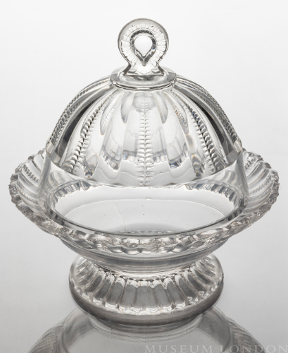 Glass Butter Dish (Zipper / Cobb)