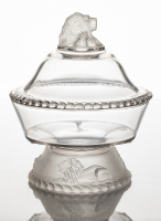 Low Pedestal Glass Compote (Lion)