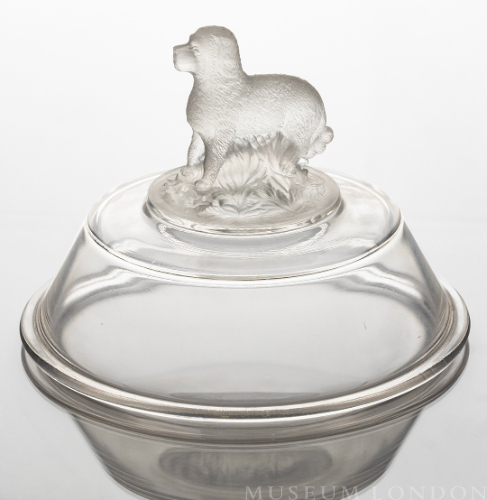 Glass Compote Lid (Dog)