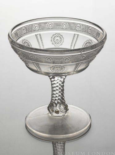 High Pedestal Glass Compote (Rosette)