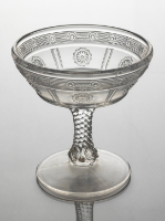 High Pedestal Glass Compote (Rosette)