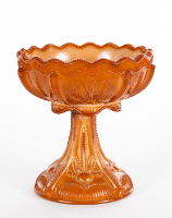 Brown Glass Compote (Cactus / Paneled Agave)
