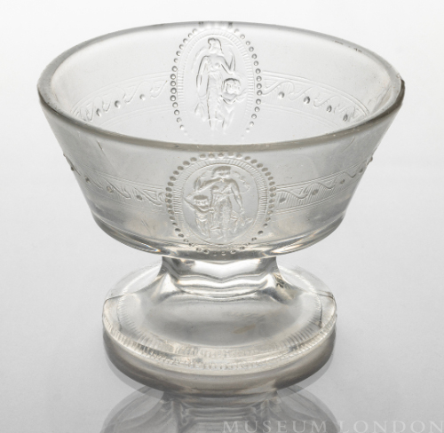 Footed Glass Nappy (Cupid and Venus)