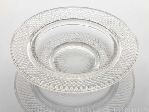 Glass Butter Dish (Diamond Point)