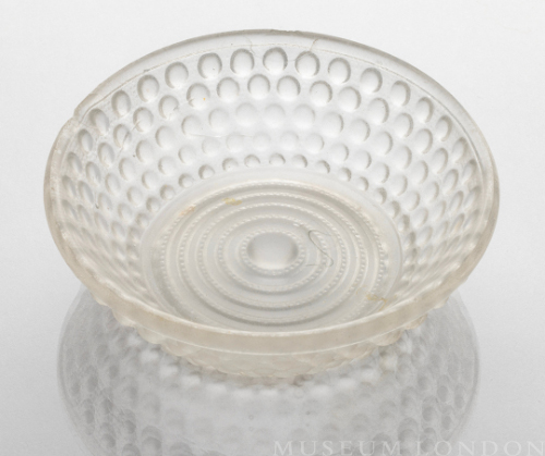 Glass Butter Dish (Frosted Hobnail)