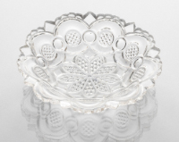 Glass Butter Pat Dish (Single Leaf and Dart)