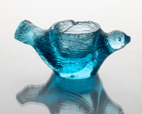 Blue Glass Saltcellar (Toy Chick)