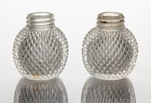Glass Salt and Pepper Shakers (Sawtooth)