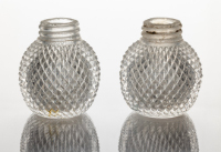 Glass Salt and Pepper Shakers (Sawtooth)