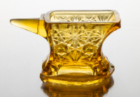 Amber Glass Toothpick Holder (Anvil)