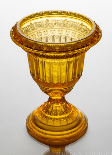 Amber Glass Sherbet Dish