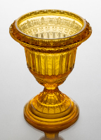 Amber Glass Sherbet Dish