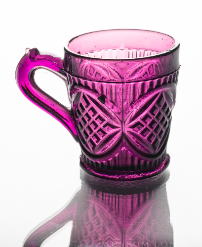 Purple Glass Punch Mug (Diamond in Oval)