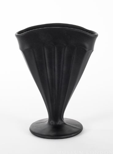 Black Satin Glass Vase