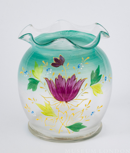 Green Painted Vase