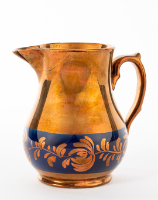 Copper-Glazed Lustreware Pitcher