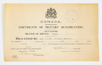 Military Qualification Certificate: J.M. Watt