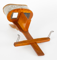 Stereoscope, Etched Tin and Wood Frame