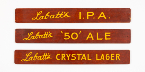 Labatt's IPA, 50 and Crystal Lager Sings