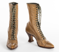 Light Brown Leather High Back Boots