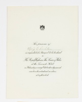 Invitation and Envelope to HRH Prince of Wales' Banquet