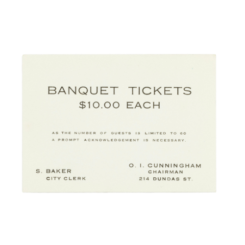 Prince of Wales Banquet Tickets