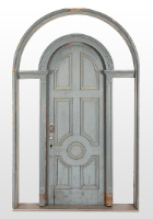 Painted Grey Door and Doorframe- 199 Simcoe Street