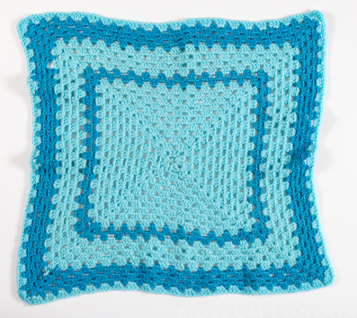 Two-Tone, Blue Crochet Blanket