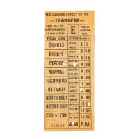 London Street Railway Transfer Pass