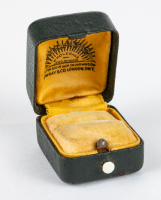 W.J. Wray & Co. Dark Green Leather Ring Box