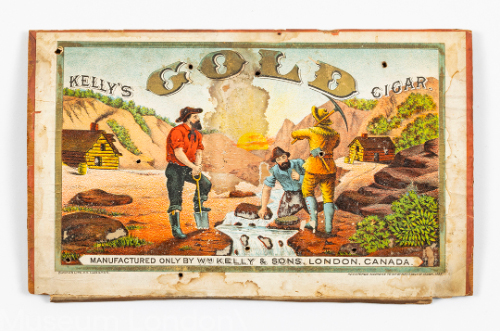 "Kelly's Gold Brand" - Cigar Box Lid