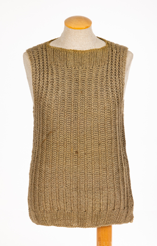 Khaki Wool Sweater Vest